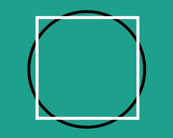 Geometrischer Kreis im Quadrat