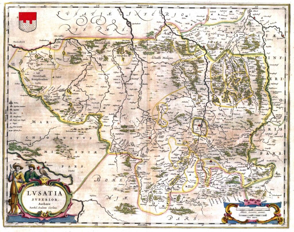 Historische Karte der Oberlausitz